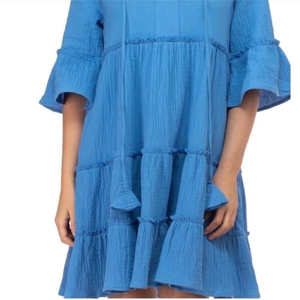 BTFL-life Blue Angel Gauze Tier Dress - Picture 6 of 12